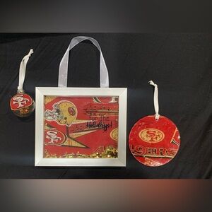 San Francisco 49ers Holiday Ornament Set - Red and Gold I just made brand new